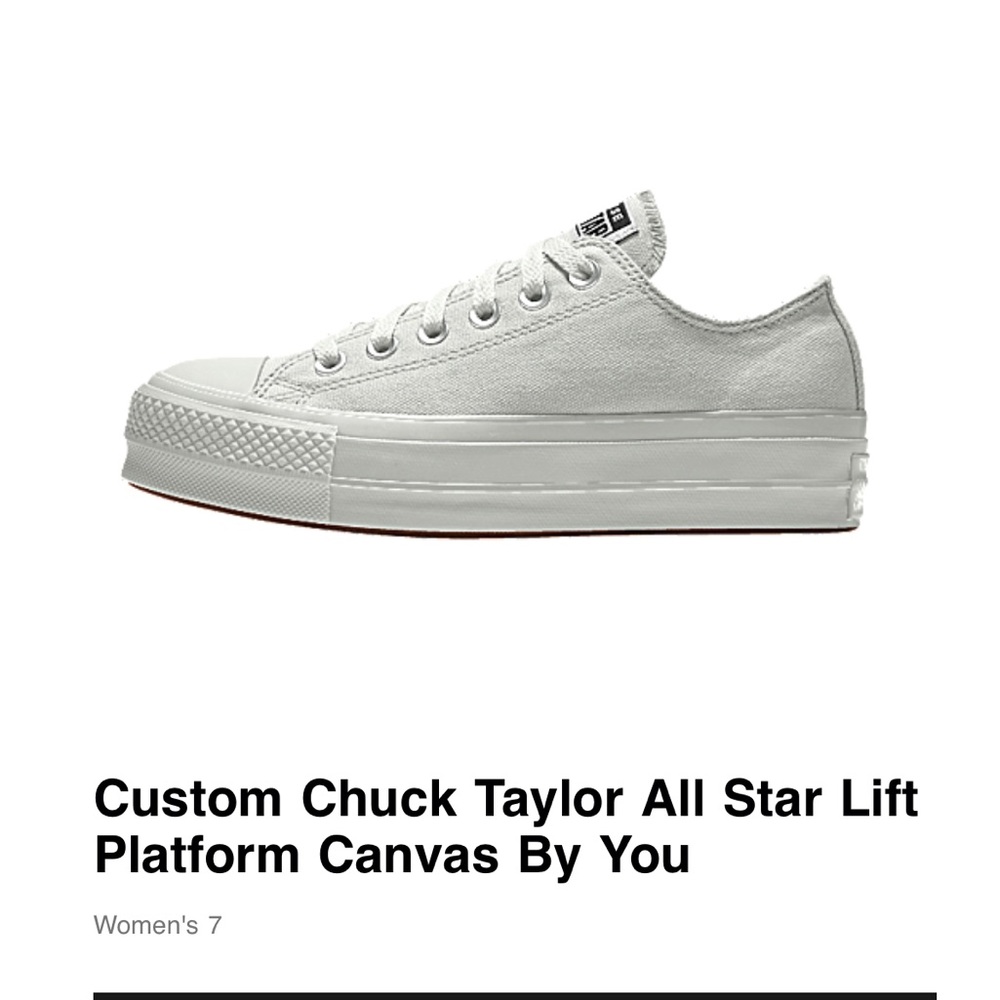 Brand new white platform chucks